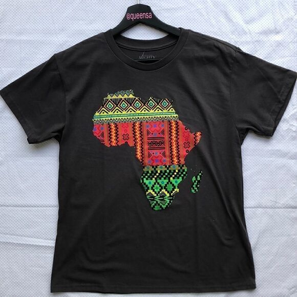 Mighty Fine Afrocentric Africa Map Print T-Shirt Size L - Picture 4 of 10